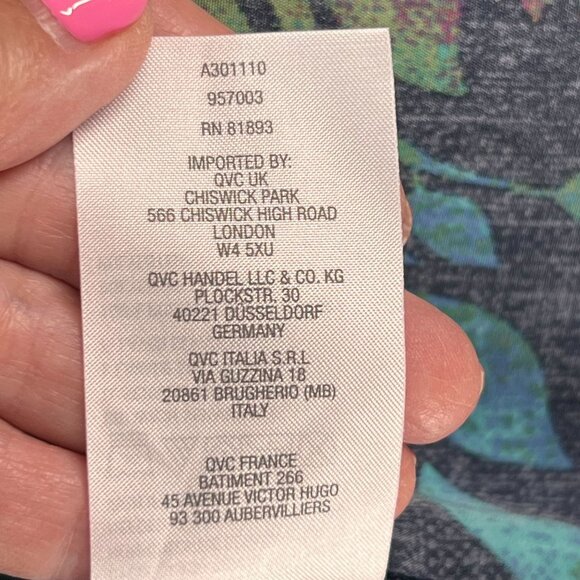 D & Co Button Up Shirt Multicolor Leaf Print Long Sleeve Large Denim Co Roll Tab - Picture 10 of 14